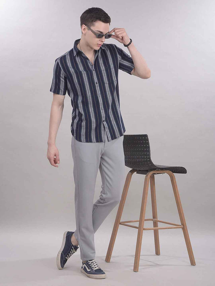 Street Grey Knit Trousers