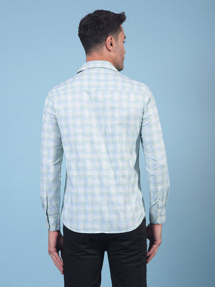 Green Checked 100% Cotton Shirt
