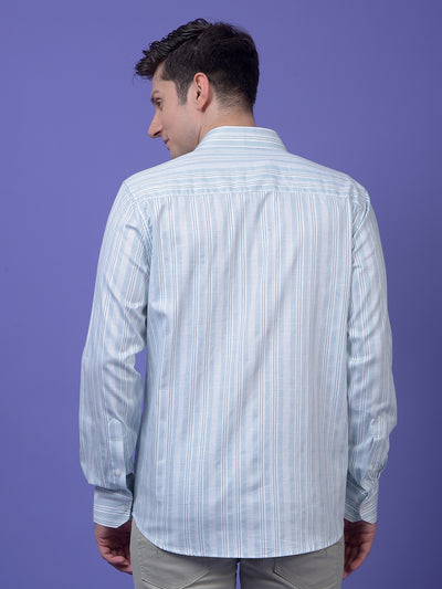 Green Vertical Stripes Shirt