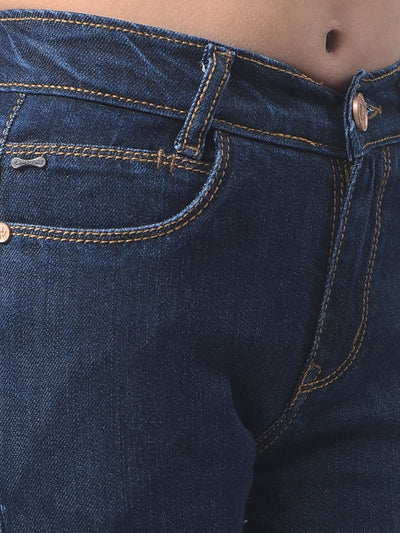 Casual Blue Bootcut Jeans