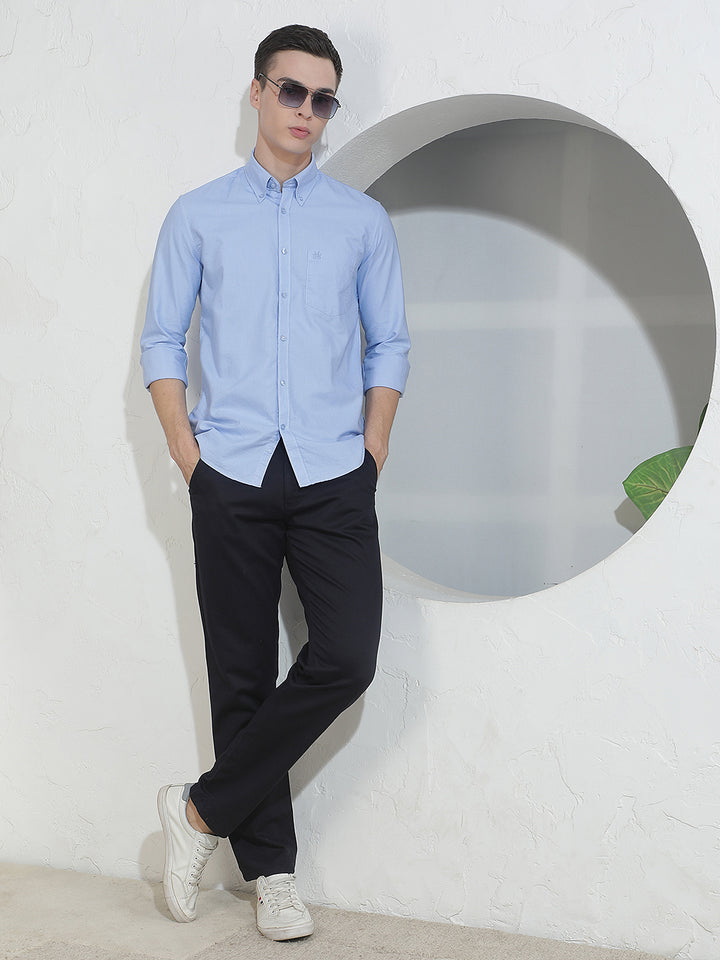 Sky Blue 100% Cotton Shirt