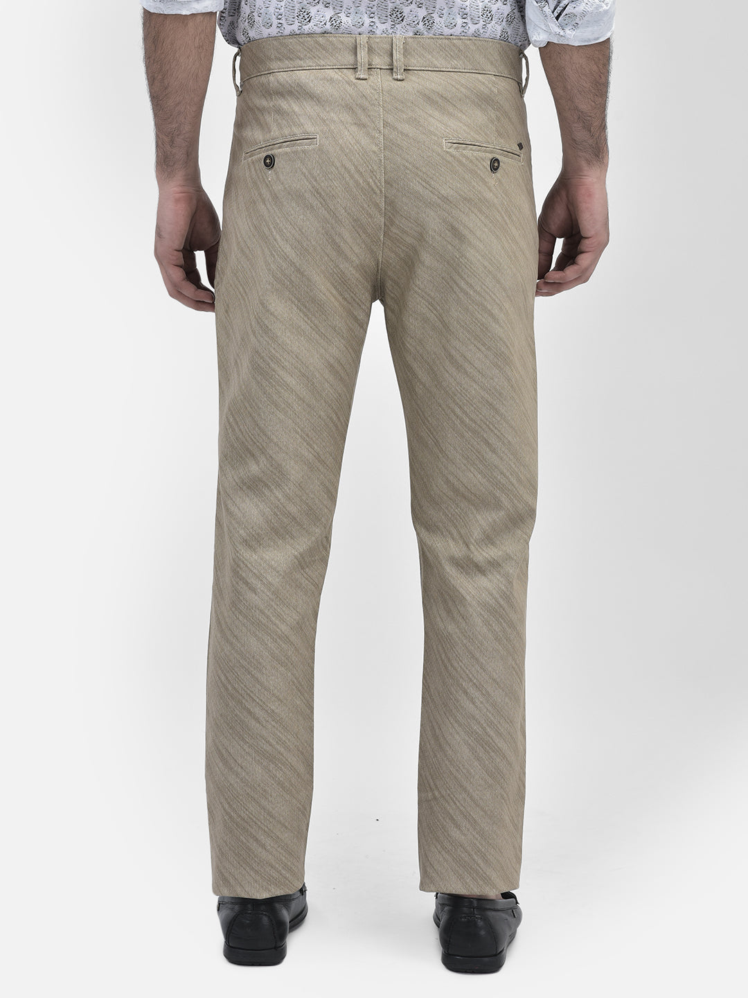 Khaki Printed Trousers