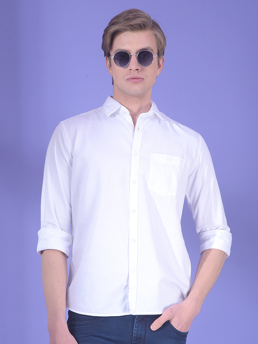 Crisp White Cotton White Shirt