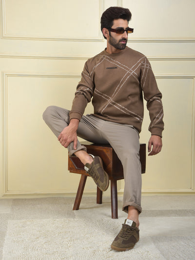 Urban Brown Graphic Sweatshirt