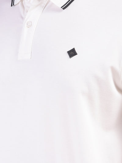 White Polo-Neck T-Shirt