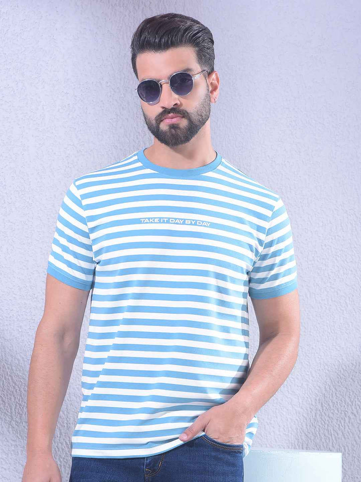 Blue Horizontal Stripes T-Shirt