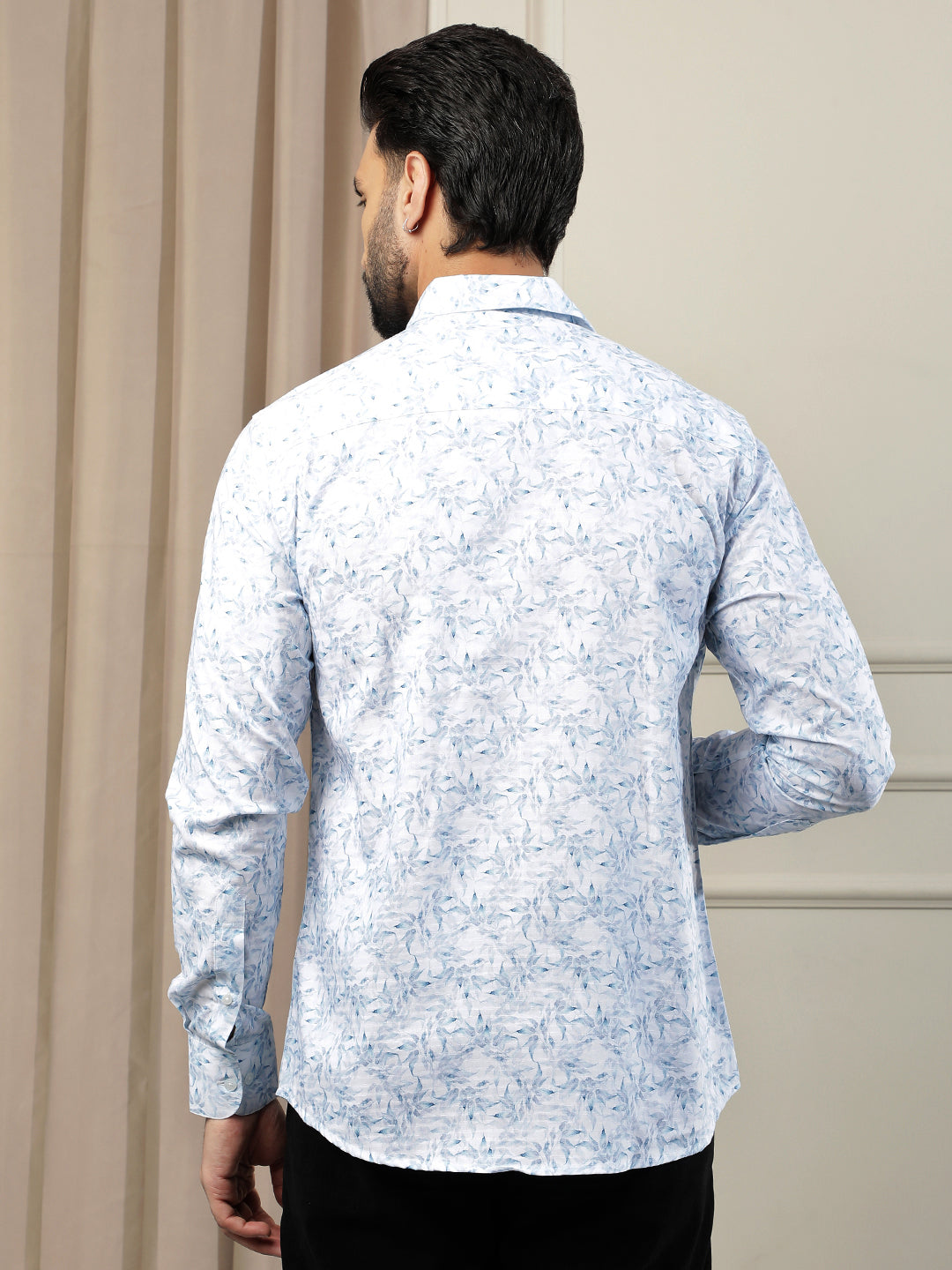 Essential Sky Blue Printed Shirt