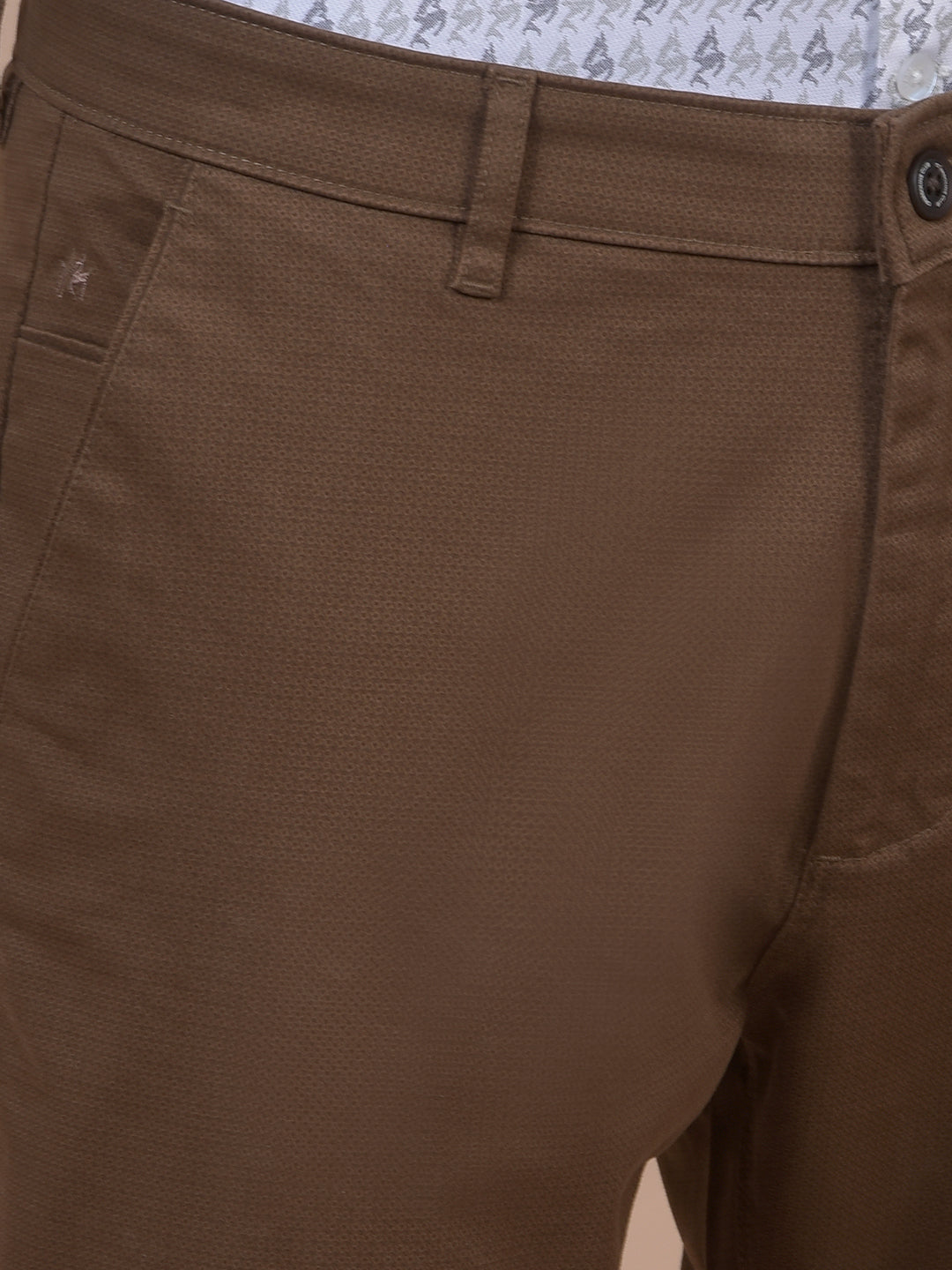 Brown Printed Trousers