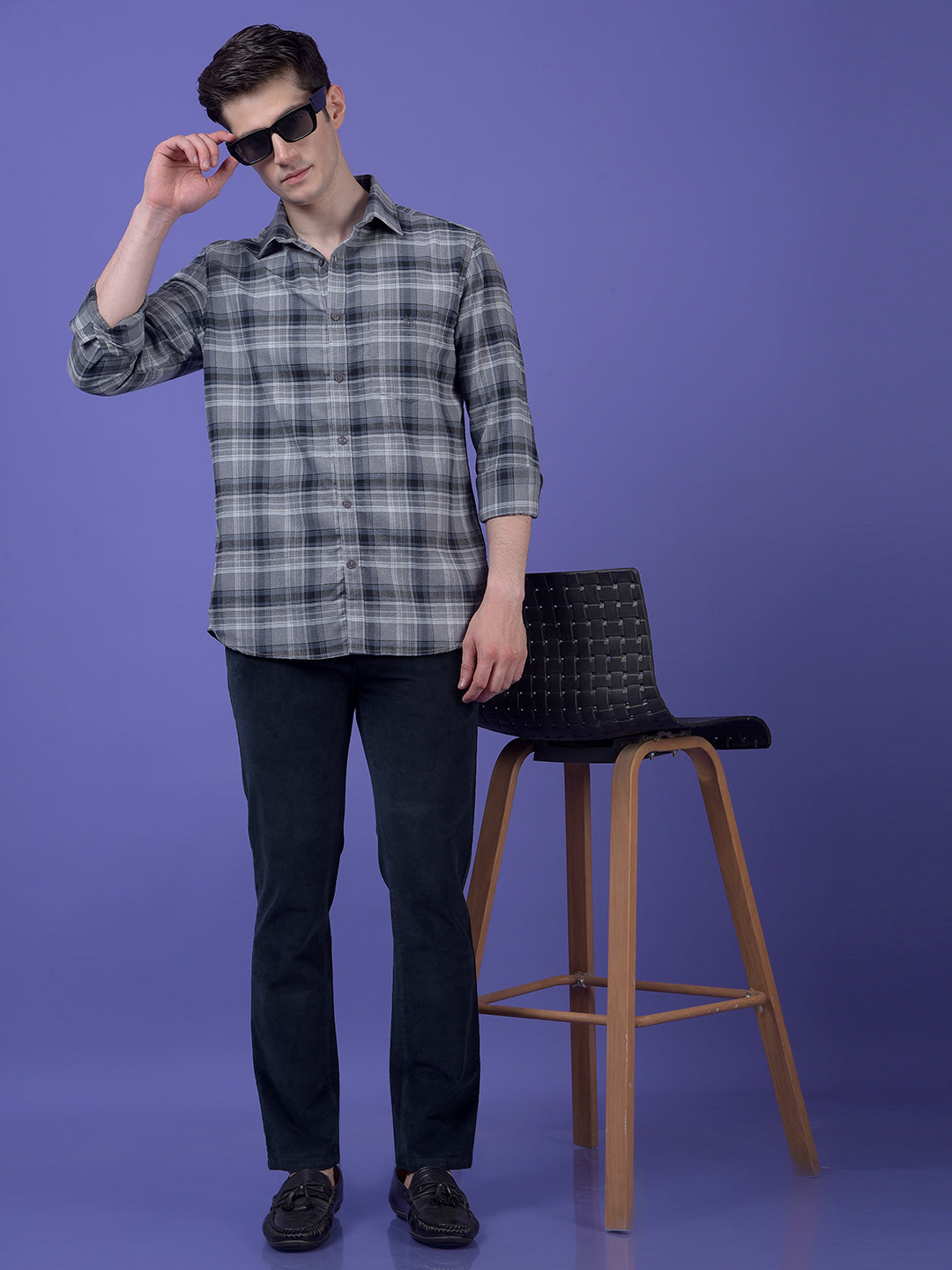 Grey Checked Shirt