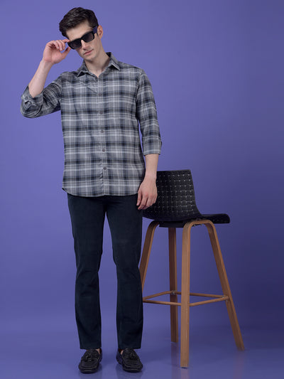 Grey Checked Shirt
