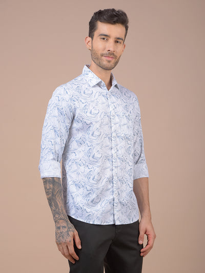 Blue Printed Shirt
