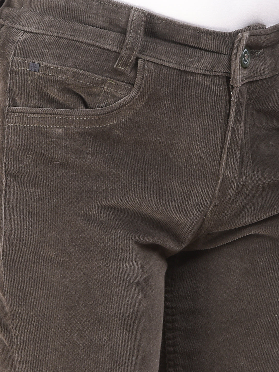 Chic Green Corduroy Trousers