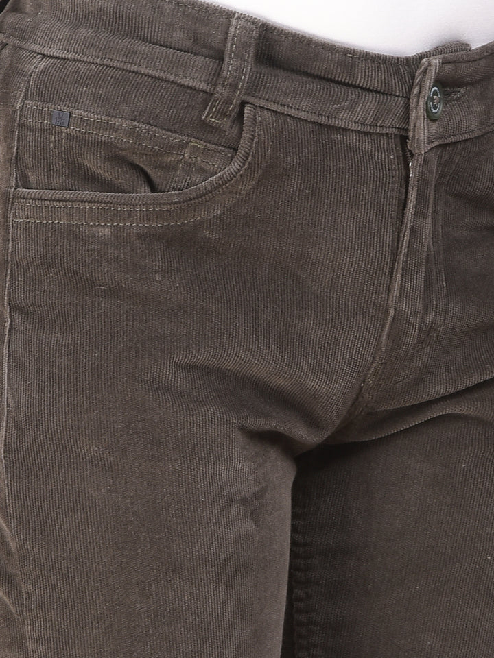 Chic Green Corduroy Trousers