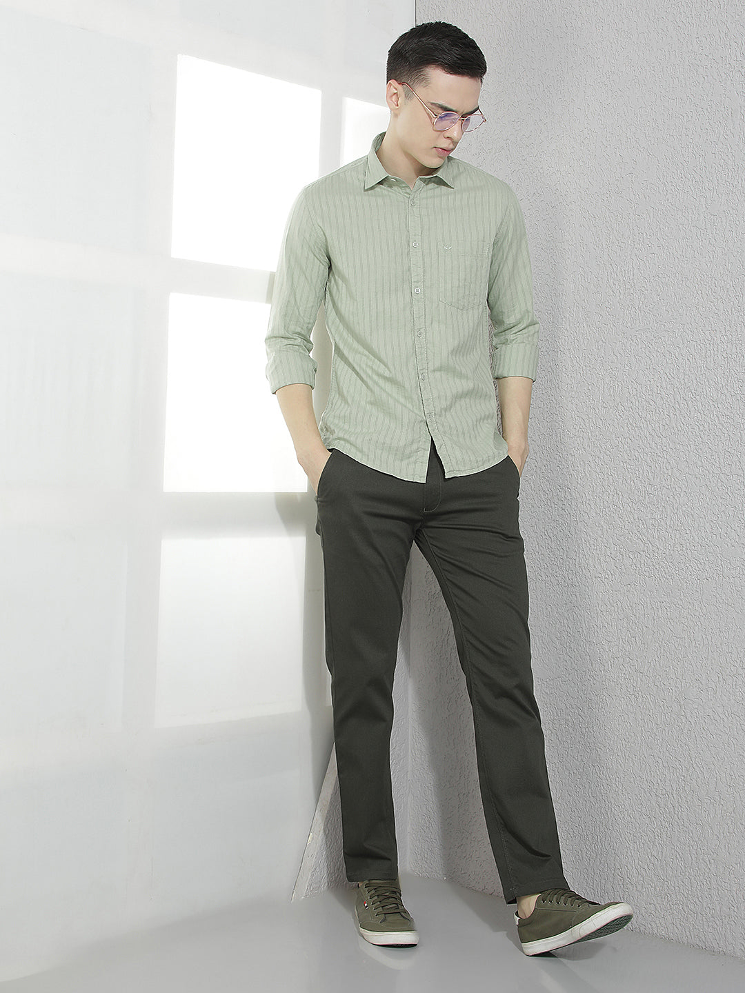 Green Striped Shirt