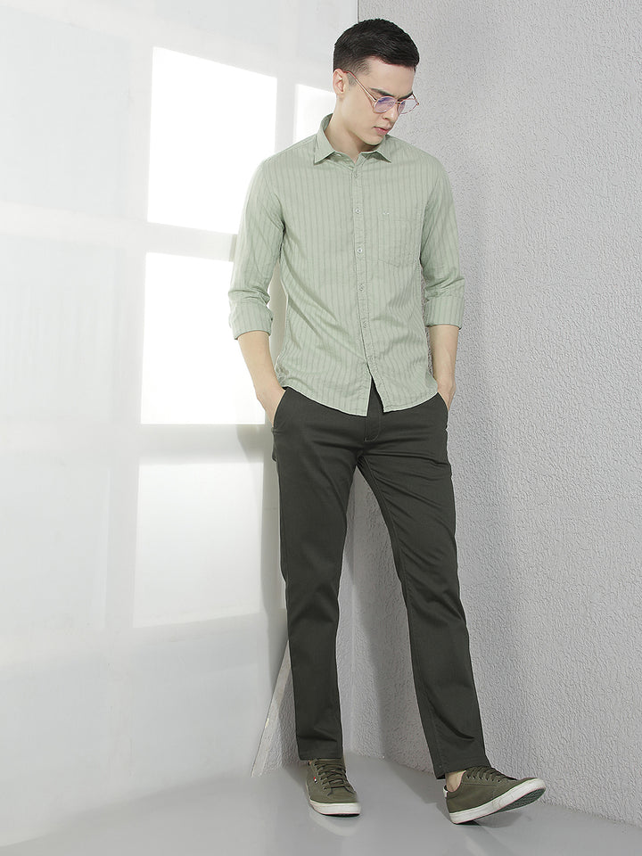 Green Striped Shirt
