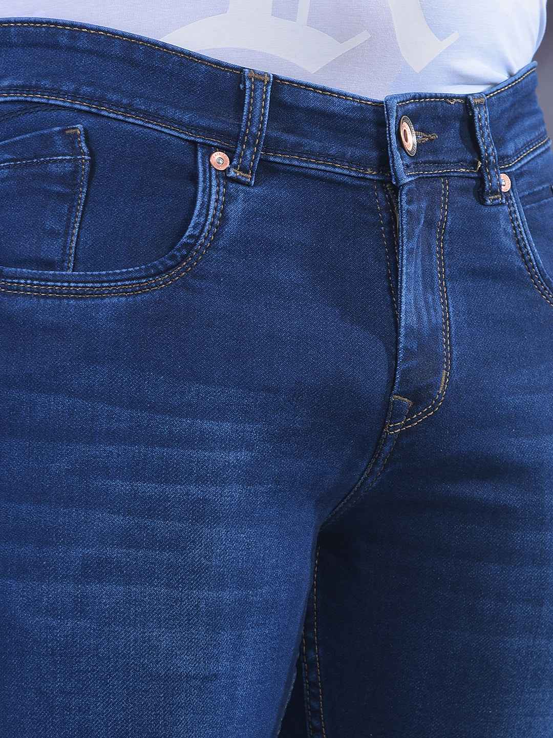 Classic Medium Blue Stretch Cotton Jeans