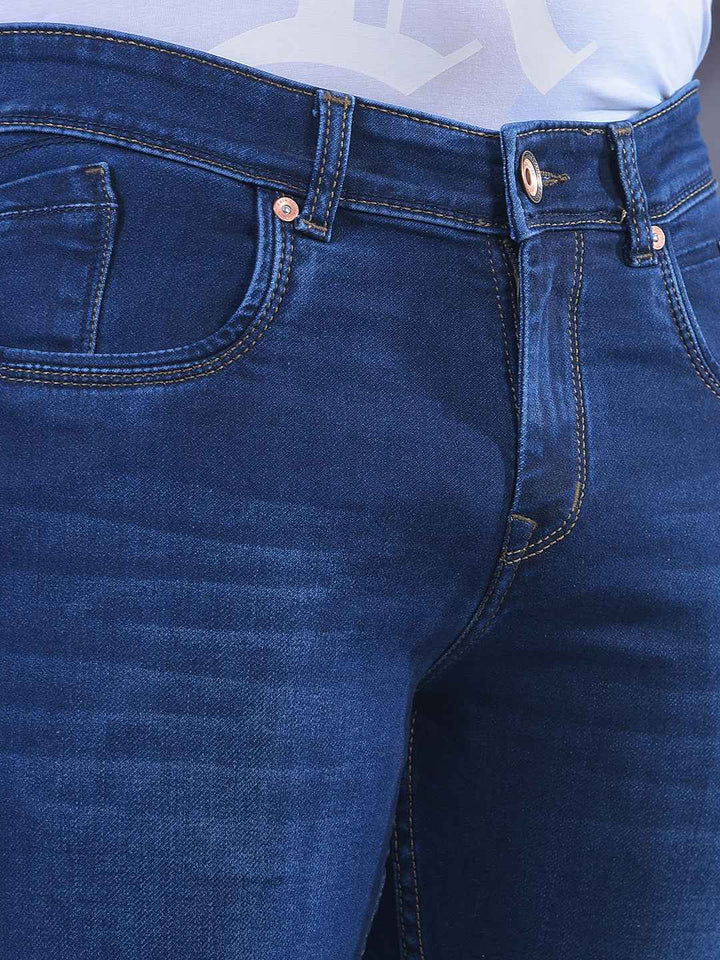 Classic Medium Blue Stretch Cotton Jeans