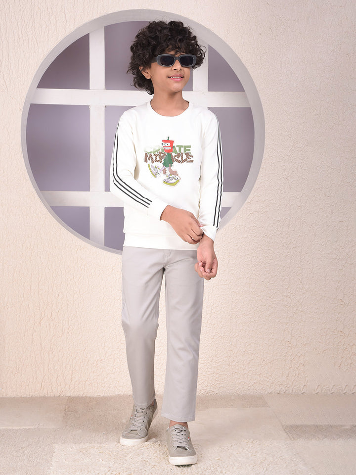 Off White Graphic Print Sweatshirt