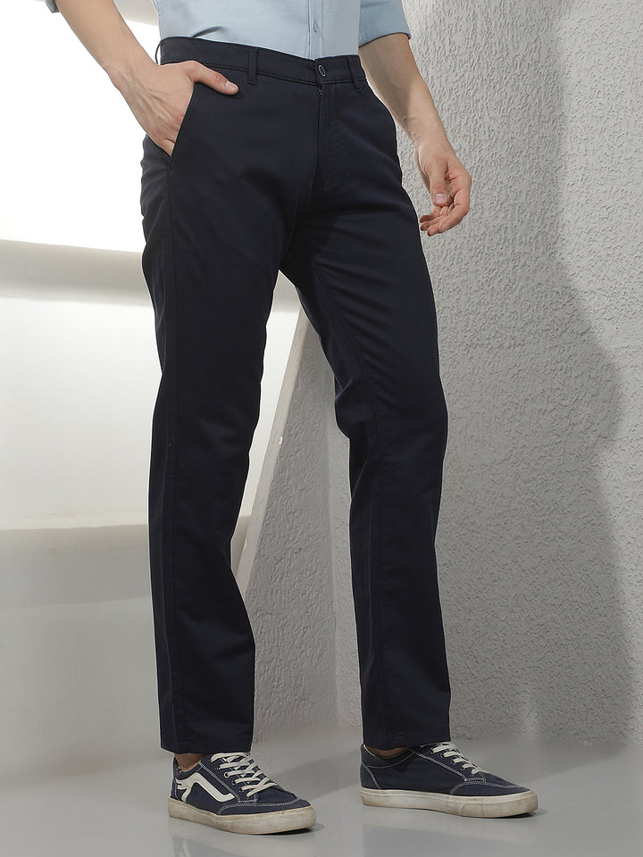 Navy Blue Straight Trousers