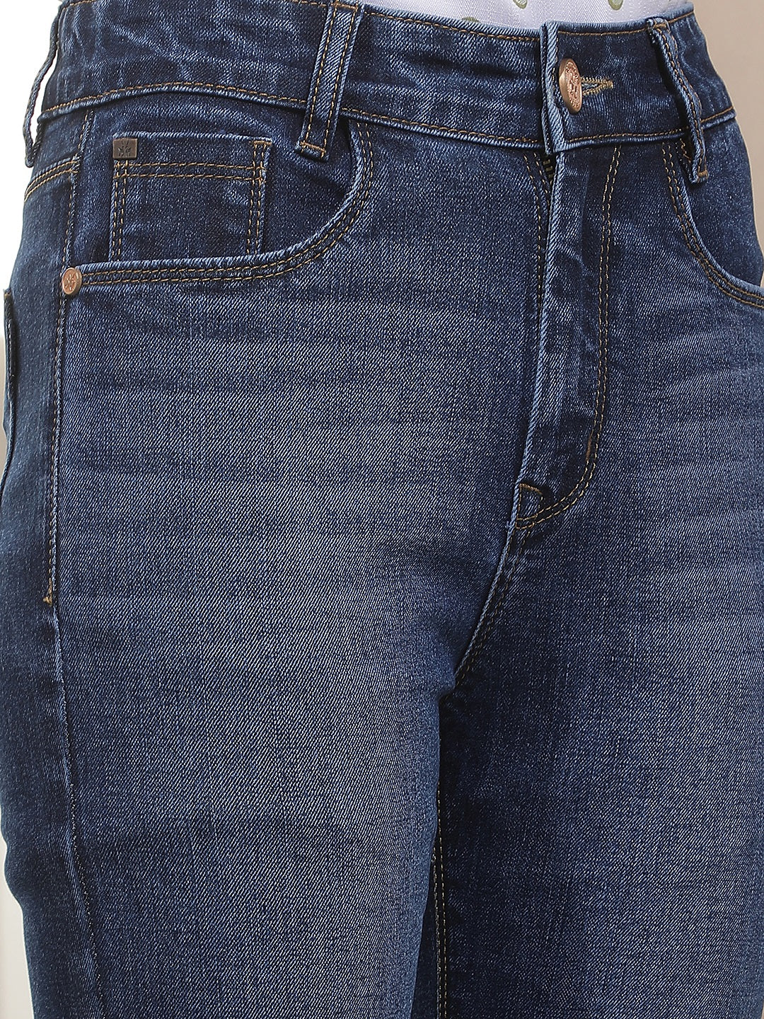 Refined Indigo Blue Straight Jeans
