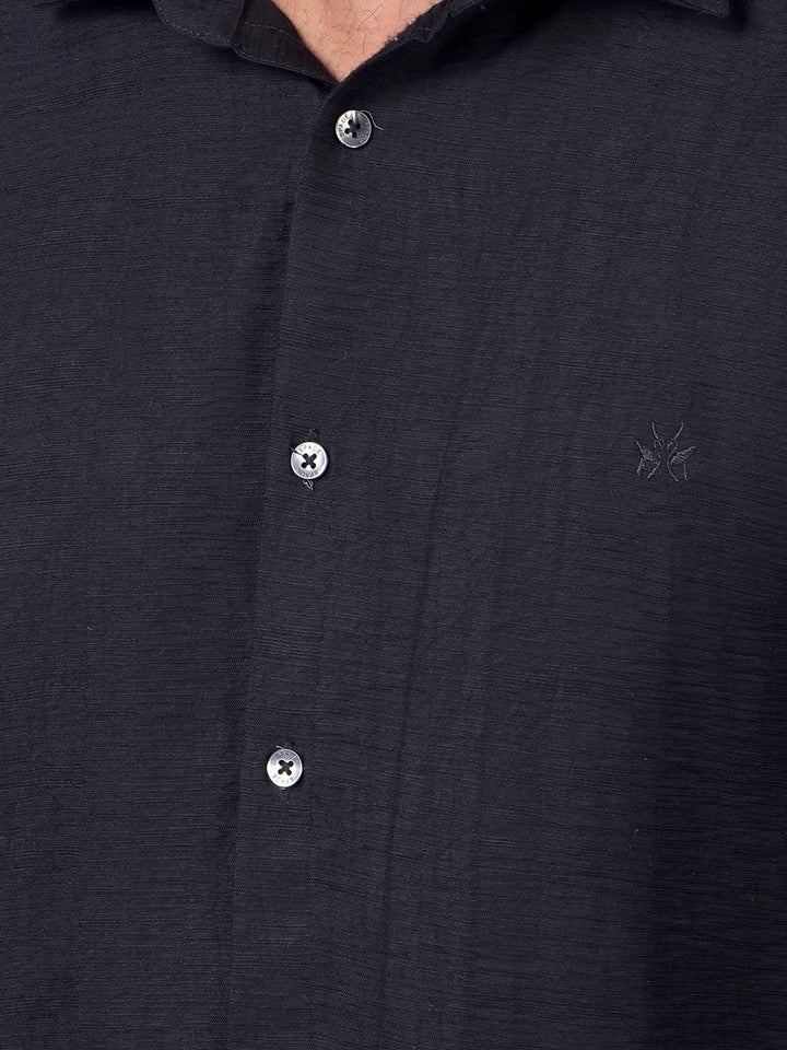 Black Textured Shirt