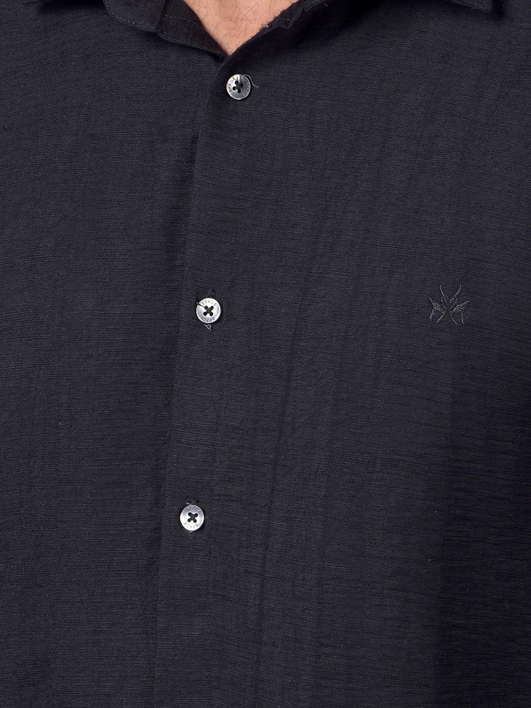 Black Textured Shirt