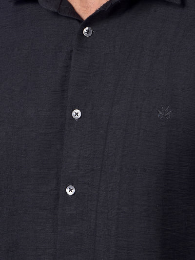 Black Textured Shirt