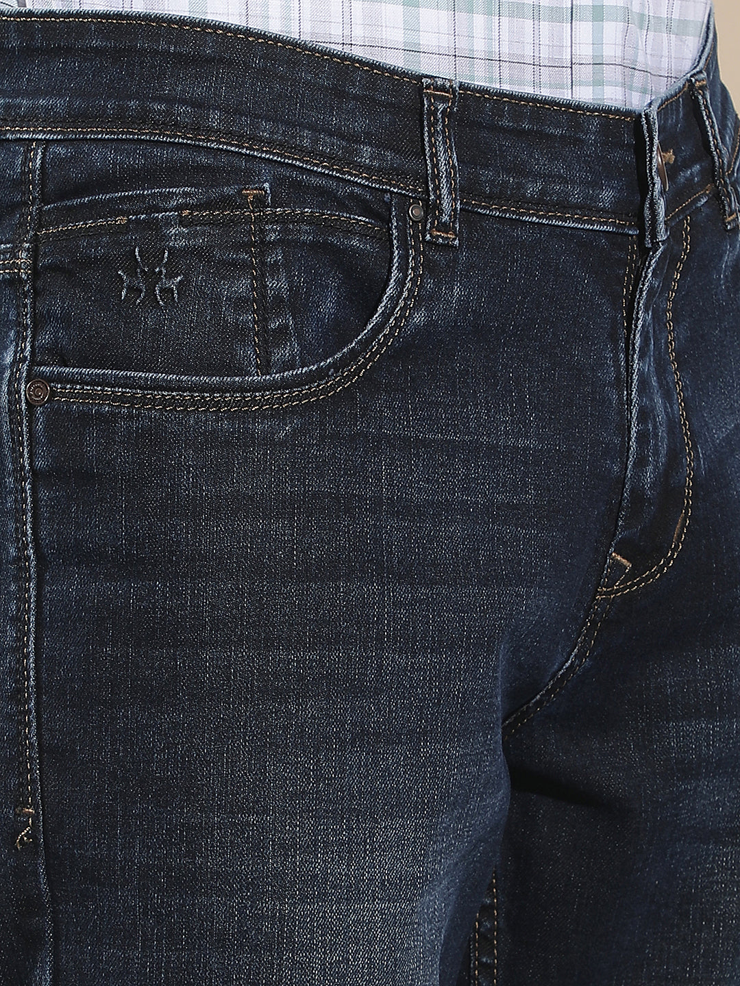 Sleek Ocean Blue Straight Jeans