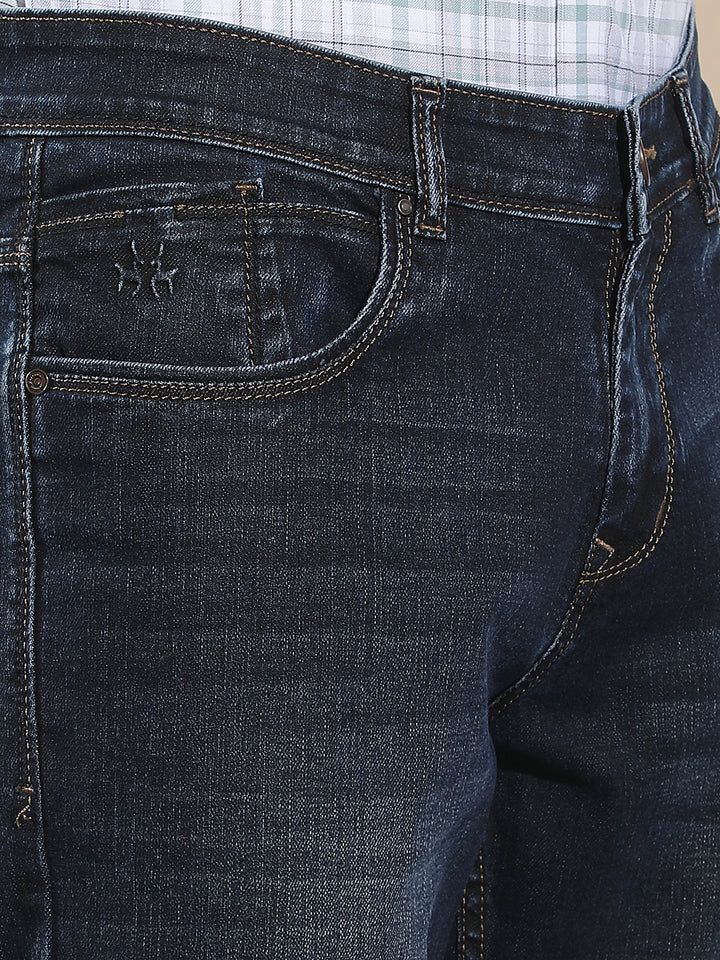 Sleek Ocean Blue Straight Jeans
