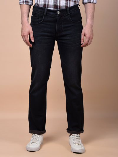 Sleek Silhouette Black Straight Jeans