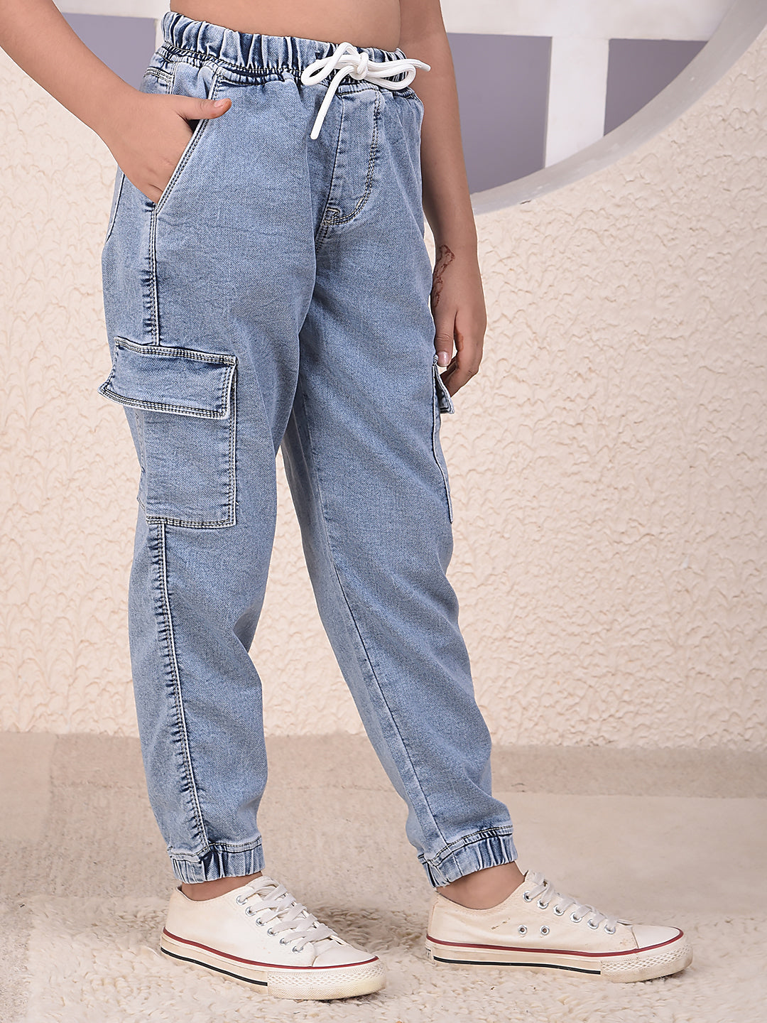 Classic Blue Cargo Joggers