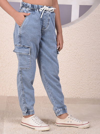 Classic Blue Cargo Joggers