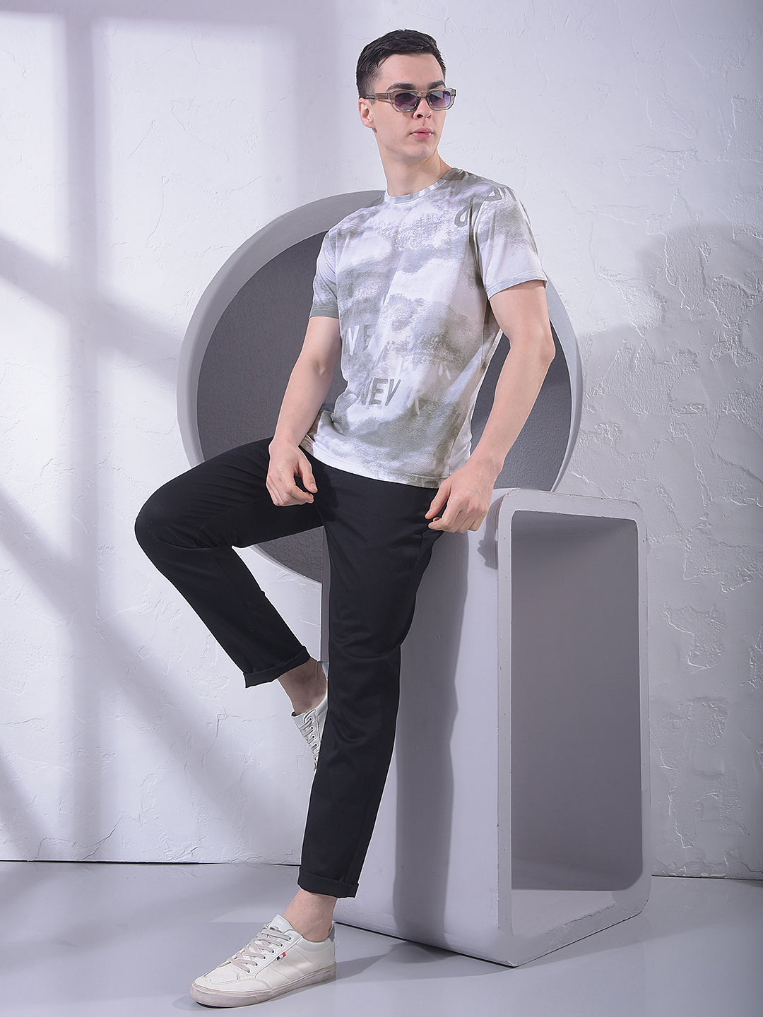 Grey Typographic Print T-Shirt