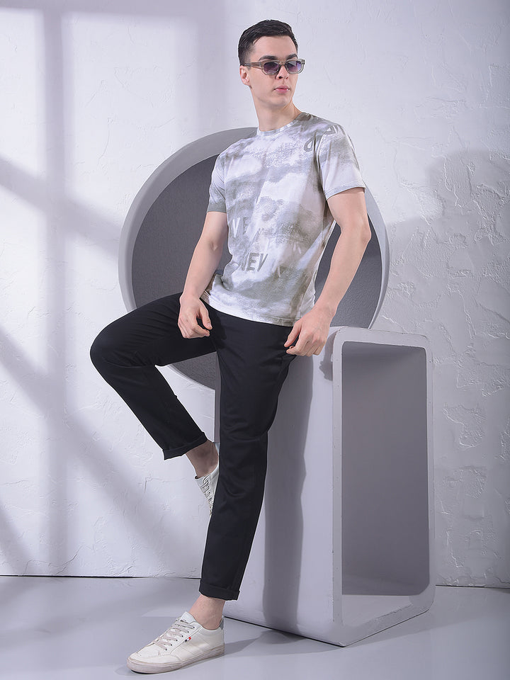 Grey Typographic Print T-Shirt