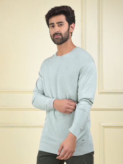 Oversized Green Jacquard Sweater