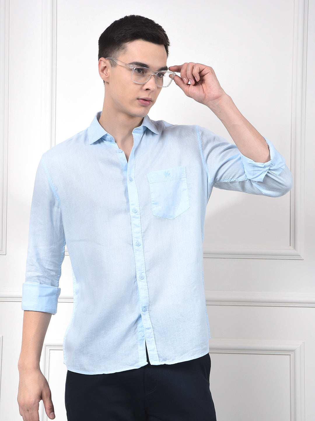 Coastal Linen Soft Blue Shirt