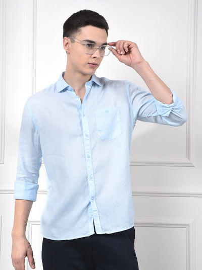 Coastal Linen Soft Blue Shirt