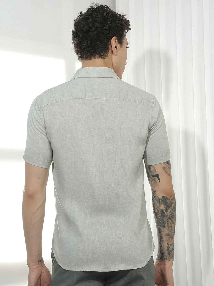 Classic Green Casual Linen Shirt
