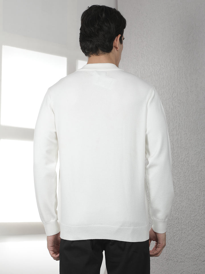 White High Neck Sweater
