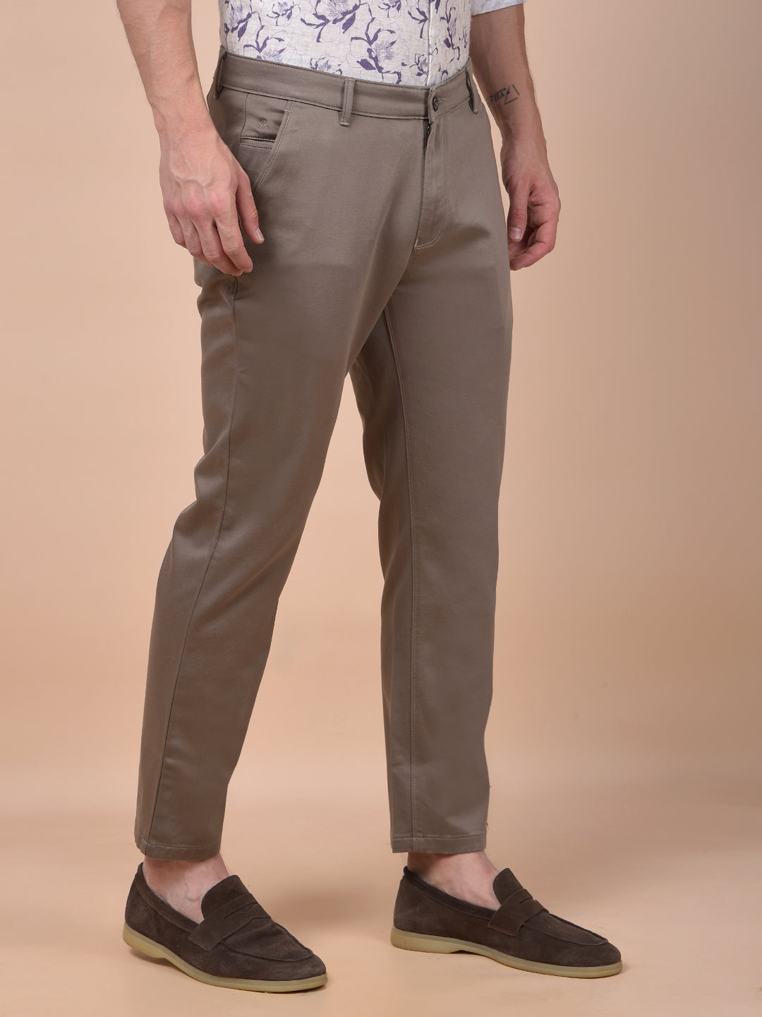 Urban Straight Brown Trousers