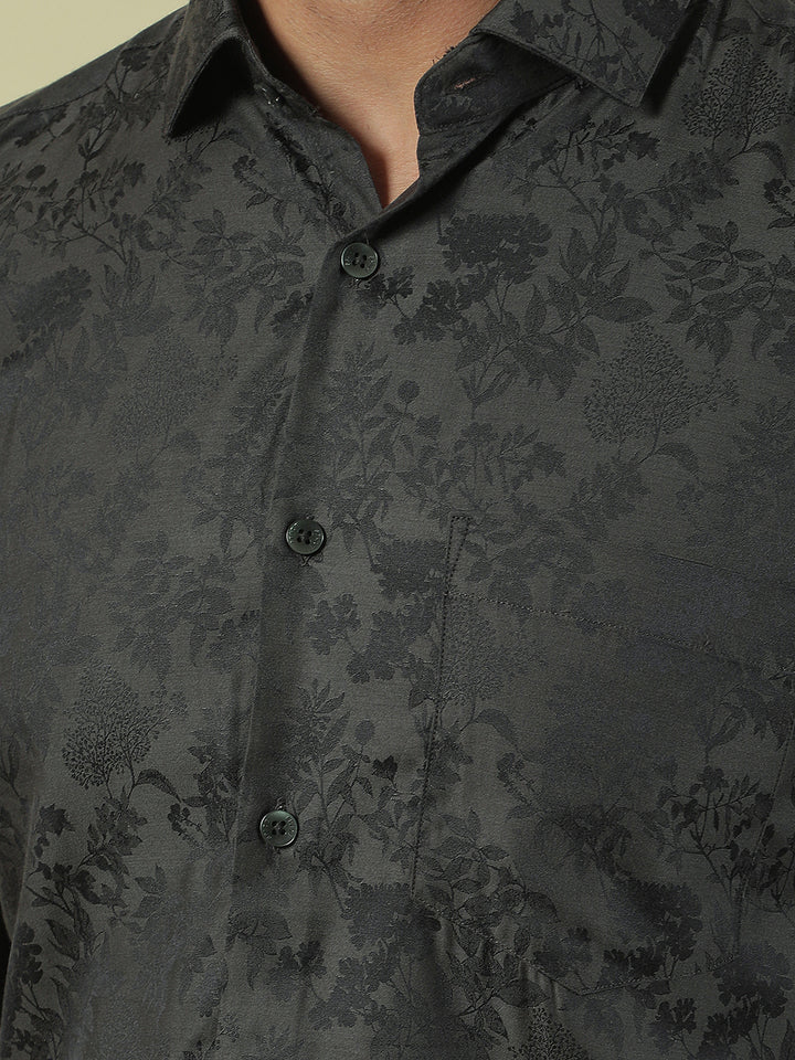 Green Floral Print Shirt