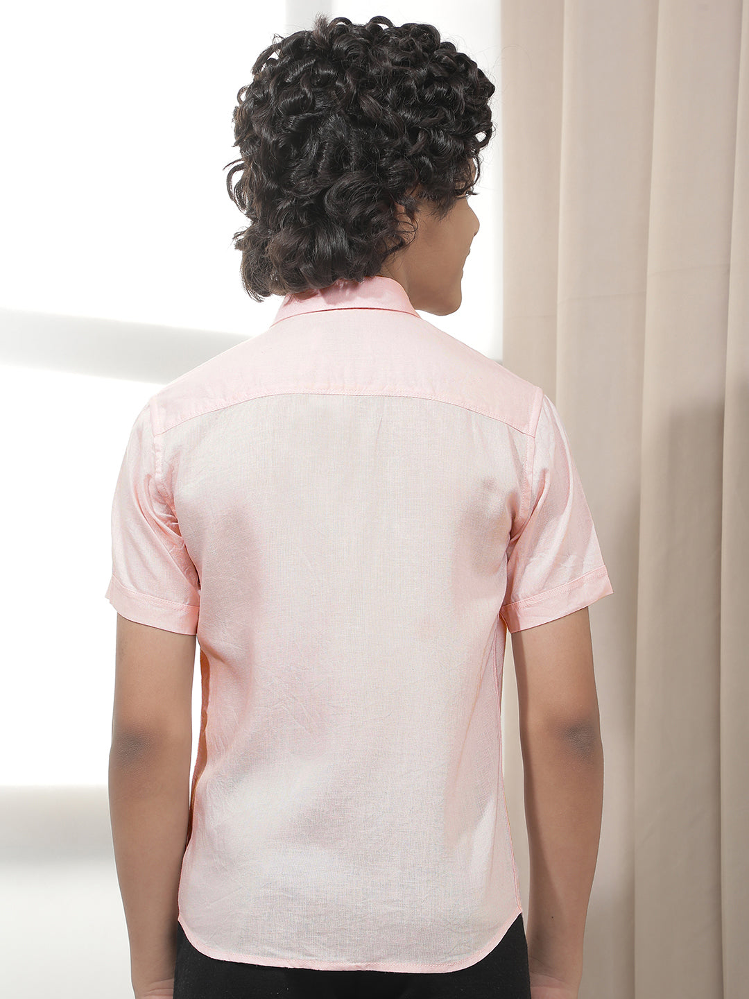 Soft Pink Linen Shirt