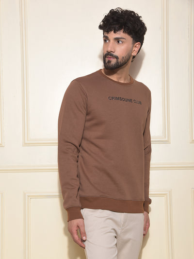 Urban Style Brown Sweatshirt with Brand Logo