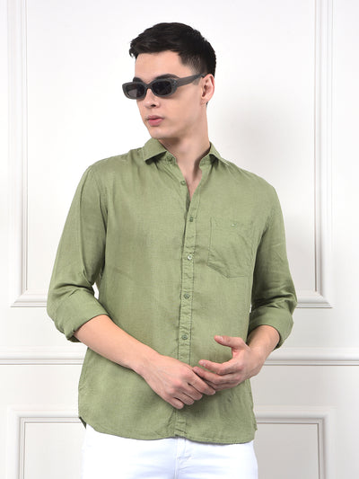 Luxe Green Linen Everyday Shirt