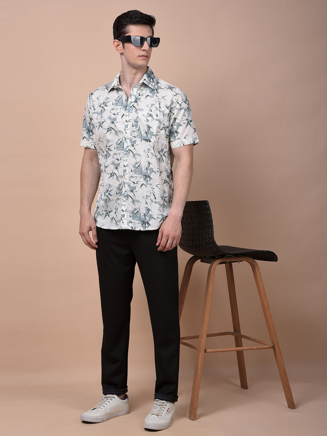 Green Floral Print Shirt