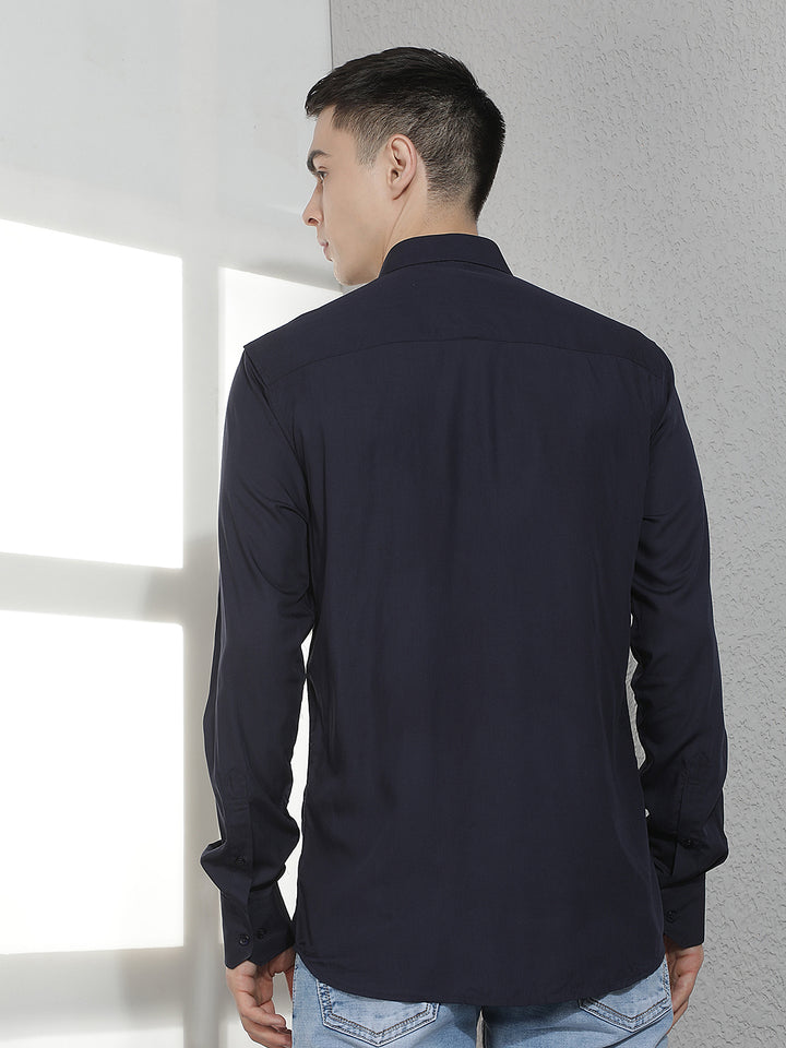 Vogue Deep Navy Modal Shirt