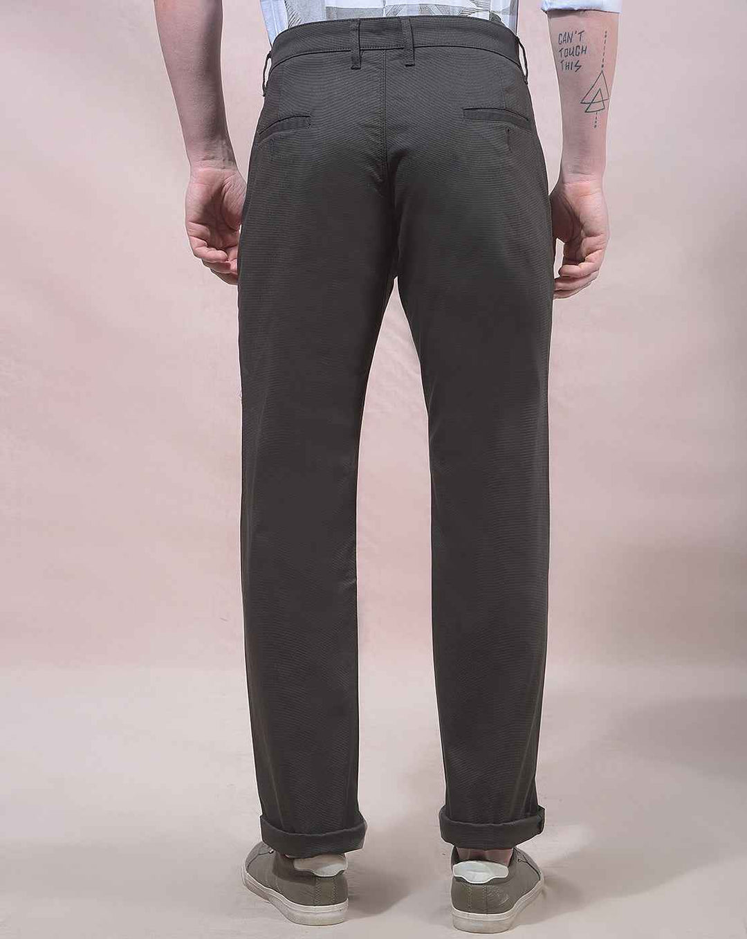 Versatile Olive Straight Chino Trousers