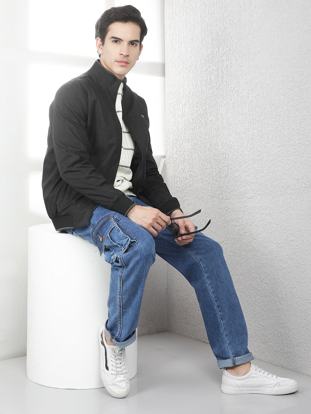 Relaxed Void Black Checked Jacket