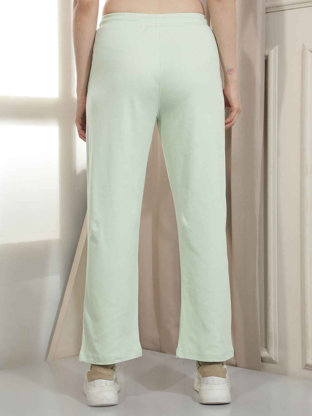 Green Graphic Print Trackpants