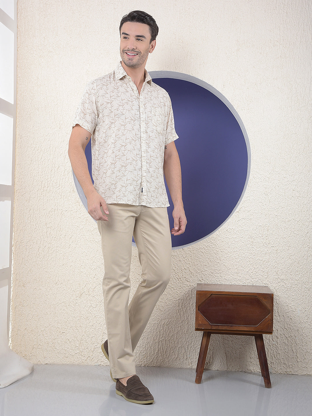 Classic Sand Beige Straight Trouser